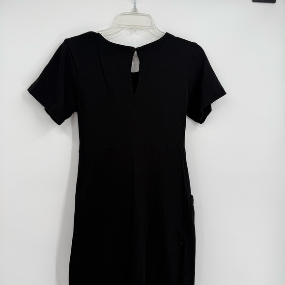 Anthropologie Daily Practice Delevan Midi Dress Black Size XS Short Sleeves - Picture 11 of 12